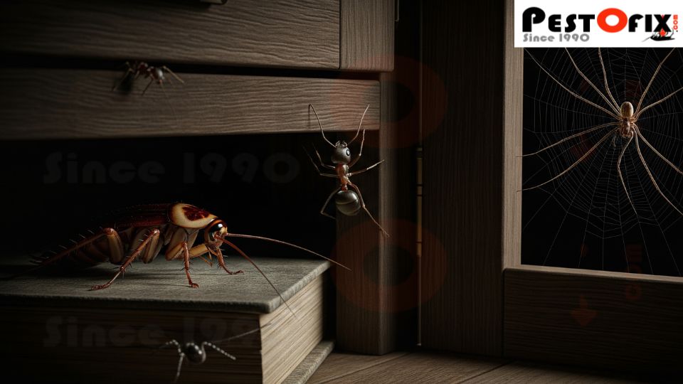 Cockroach infestation in kitchen cabinets