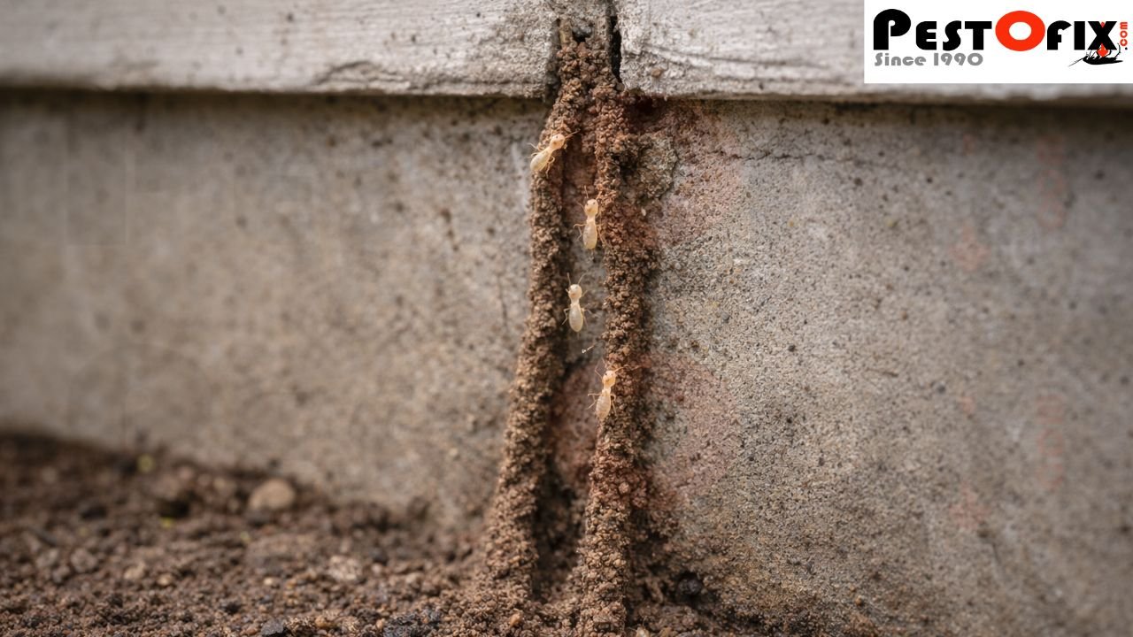 Termites entering homes through foundation cracks due to soil contact and moisture conditions