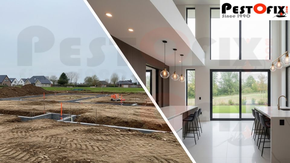 Pre-Construction vs Post-Construction Termite Treatment Visual Comparison