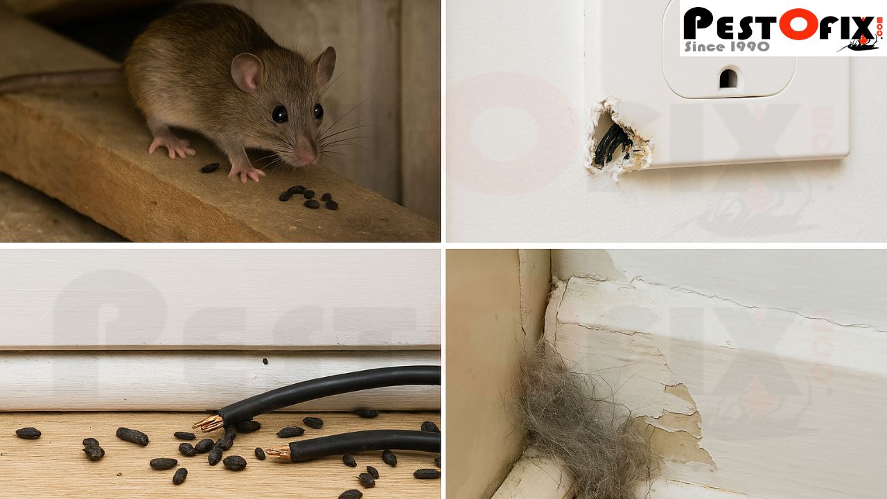 Common signs of rat infestation in kitchen and storage areas