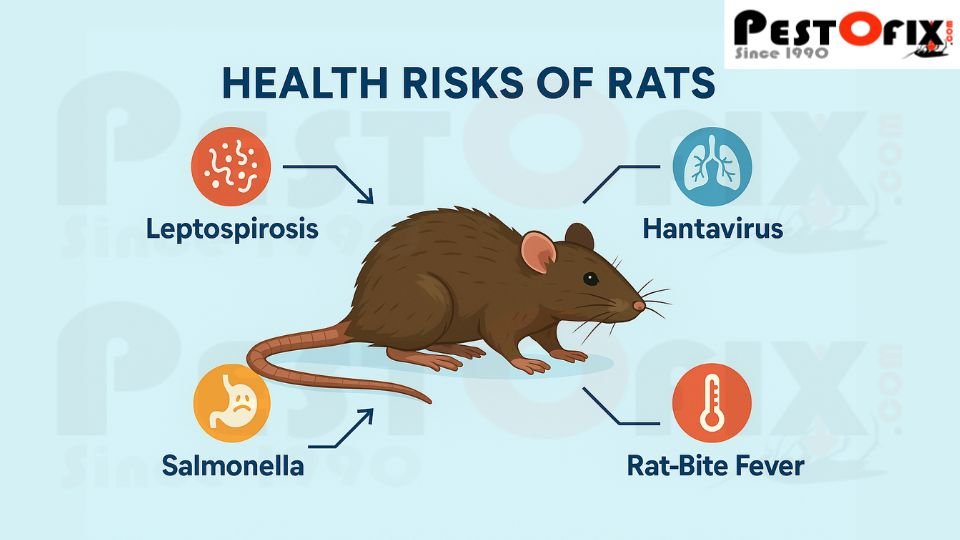 Health risks from rats and mice in Gurgaon properties: Leptospirosis, Salmonella, Hantavirus, Rat-Bite Fever